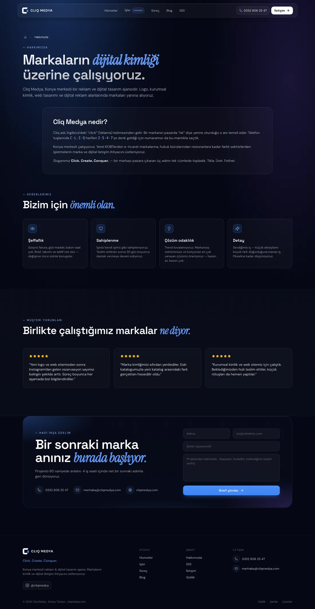 Marka Hikayesi — cliqmedya.com/hakkimizda